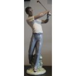 Lladro Black Legacy Collection ' The Perfect Swing' No 6845 issued in 2002, Sculpted by Regino