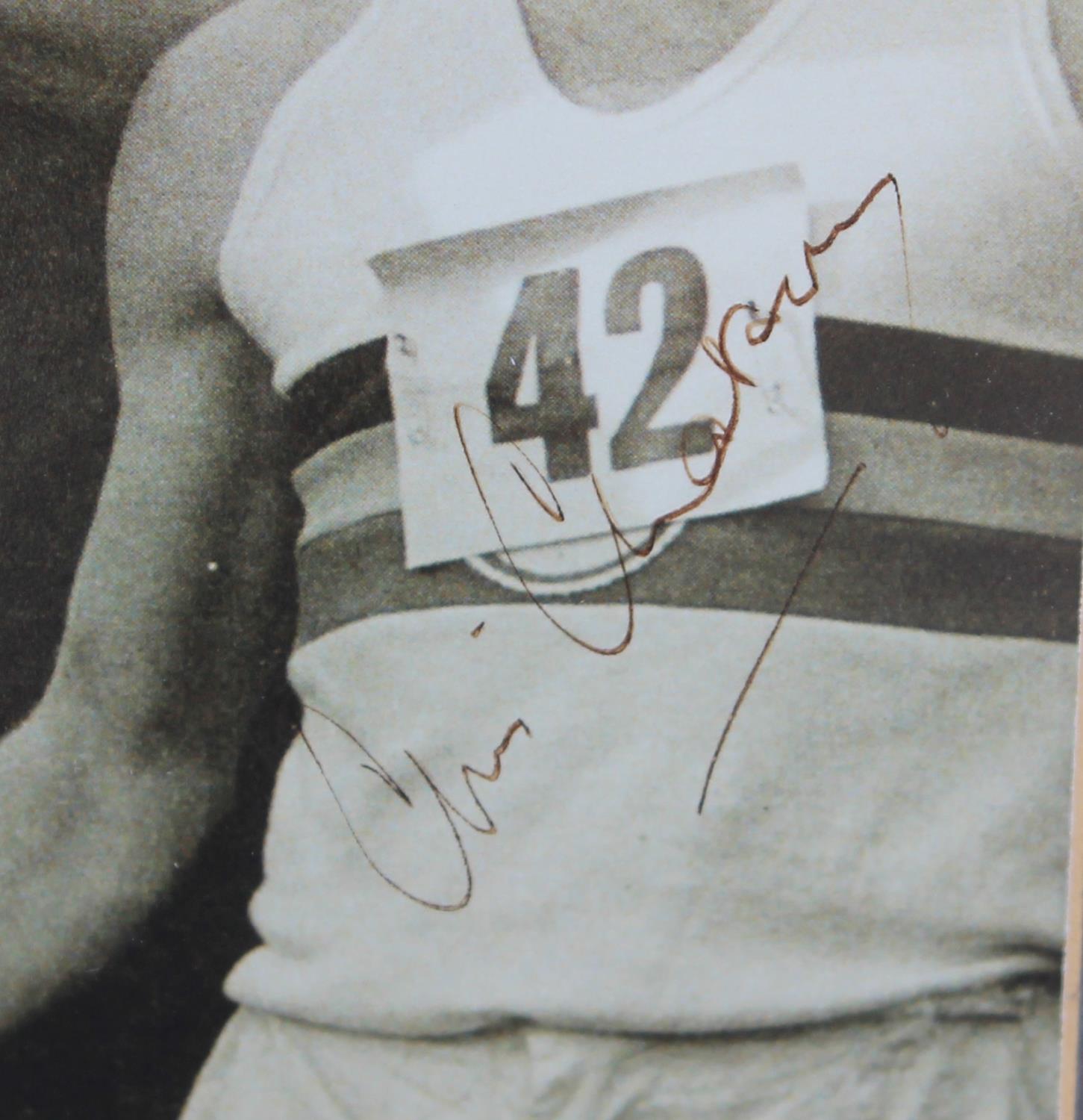 Personally signed by Roger Bannister, Chris Chataway and Chris Brasher a 4 minute mile - Image 3 of 5