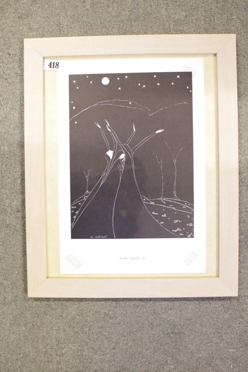 Hannah Frank GSA (1908-2008) Lithograph on paper 'Moon Ballet' Unsigned 33 x 24cm