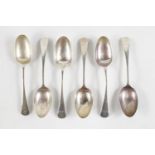 Collection of Six Asprey & Co Silver Dessert Spoons London and Sheffield various dates 300g total