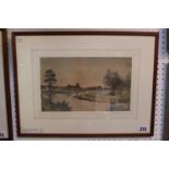 Arthur Anderson Fraser 1861-1904 Hemingford Watercolour Framed and mounted, 32 x 19cm