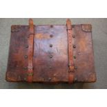 R.C.K. Hales marked Large Brown Leather travelling case, 77 x 54cm