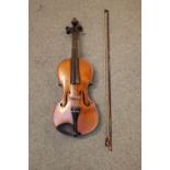 RICHARD DUKE OF LONDON; a full size English violin, branded 'Duke London' below the button, with one