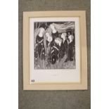 Hannah Frank GSA (1908-2008) Lithograph on paper 'Garden' Signed in Pencil 27 x 30cm