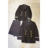 2 Navy jackets plus a pair trousers with label RN Mens Class 1 & 3