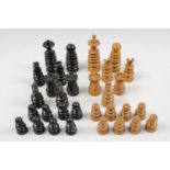 Good Quality Early 20thC Boxwood part Chess Set, (31 Pieces)