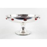 Arts and Crafts Liberty & Co Silver Plated Tazza Centre Piece Bowl on Pedestal Base with 10