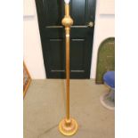 20thC Gilded metal standard lamp base of good quality with foliate decoration 130cm in Height