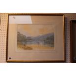 Mark Gibbons Framed watercolour 'The Dart Before Totnes' signed to bottom left 25 x 36cm