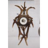 Interesting Antler decorated circular Barometer