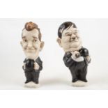 Laurel and Hardy figures by John Hughes 8'' Tall signed Groggs