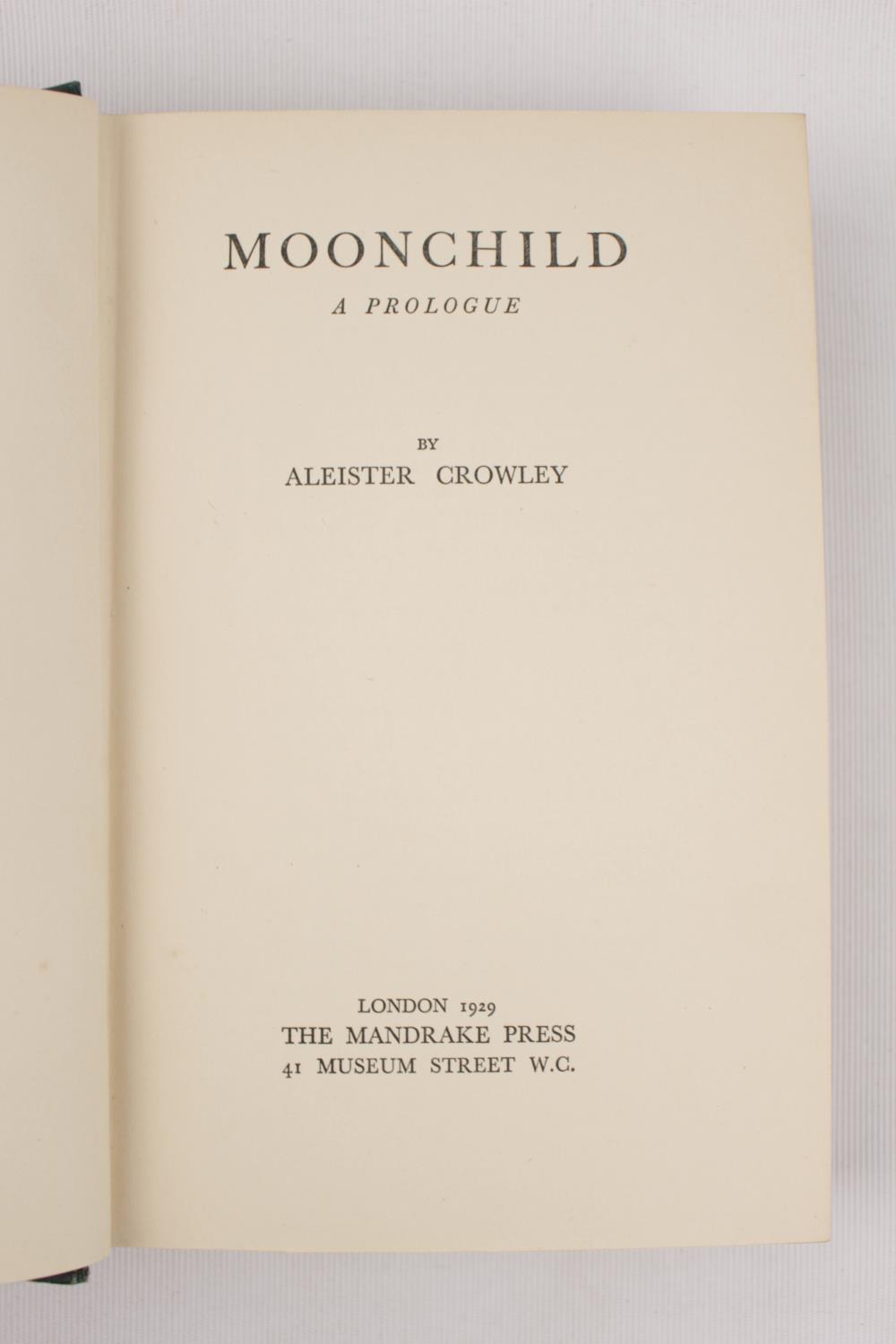 Moonchild by Aleister Crowley.First edition. Mandrake Press, London 1929. A lovely first edition - Image 4 of 4