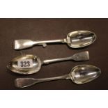 3 Silver Spoons, John Stone of Exeter 1846 and 2 19thC Silver Spoons 224g total weight