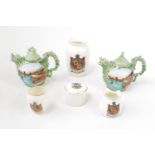 Collection of St Ives Ceramics inc. Pair of St Ives Bridge Teapots and Crested China