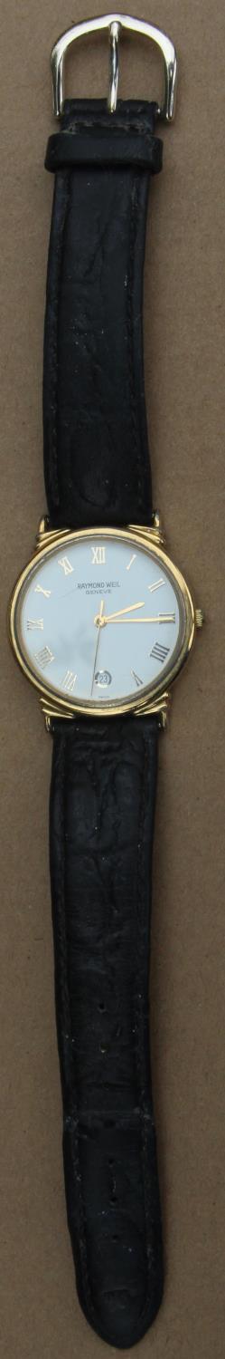 Raymond Weil 18k Gold Plated Mens Watch Model 5542. Raymond Weil model 5542 gold plated Swiss - Image 3 of 3