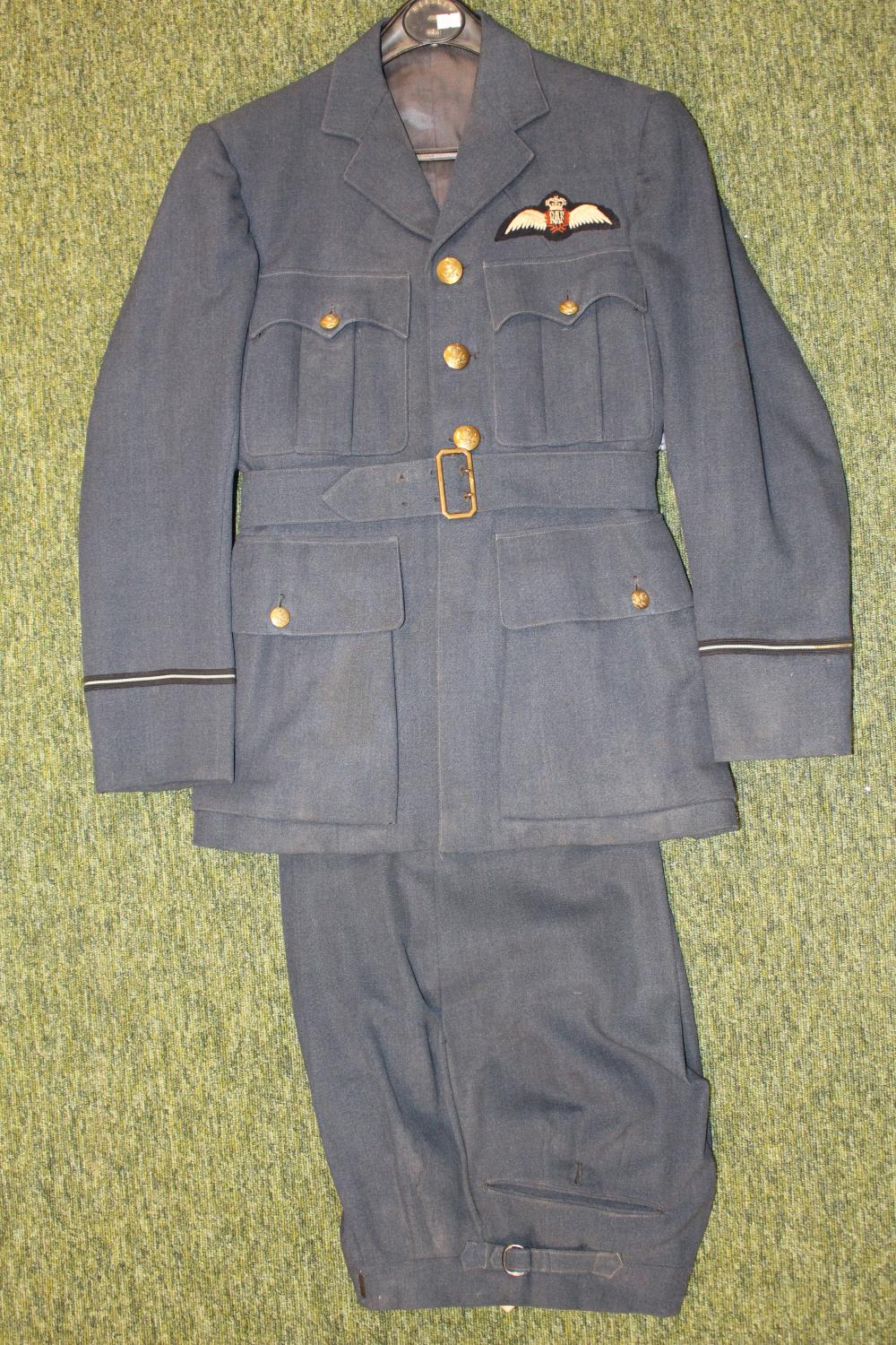 RAF Pilots Uniform with embroidered insignia and brass buttons