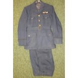 RAF Pilots Uniform with embroidered insignia and brass buttons