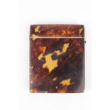 19thC Tortoise Shell travelling card case