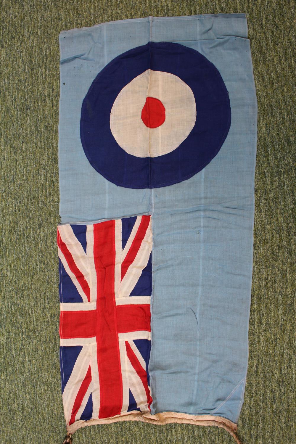 Early 20thC RAF Insignia Flag 58 x 120cm