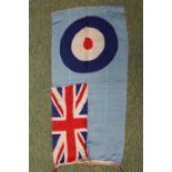 Early 20thC RAF Insignia Flag 58 x 120cm