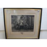 Dendy Sadler (1854-1923), Framed and Mounted Engraving of gentlemen drinking Port. Signed in