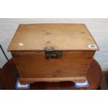 Interesting Pine Document chest on bracket base