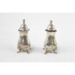 Pr. of Silver balluster shaped salt and pepper pots ? Birmingham, 78g