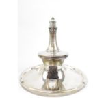 Large unusual Capstan Inkwell of Lighthouse design with mounted Heavy Cable to base, commemorating