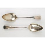 Pair of Old English Pattern Silver Tablespoons by Peter, Ann & William Bateman, London 1800, 135g