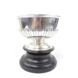 Silver Rose Bowl of fluted design by Joseph Gray Styles Birmingham 1926, 349g total weight, on
