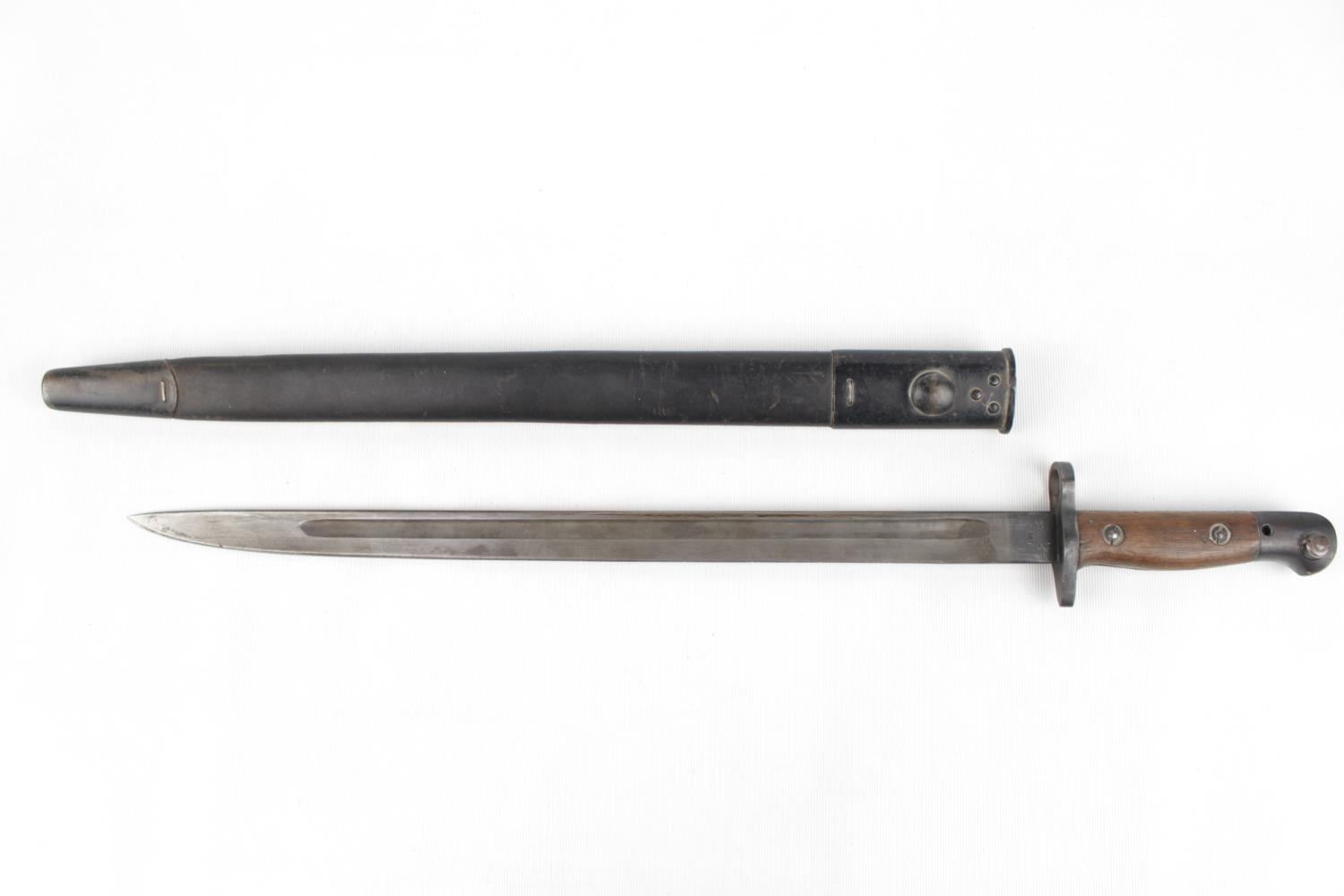 Anderson WW1 bayonet and scabbard dated 1907 with almost all original finish remaining