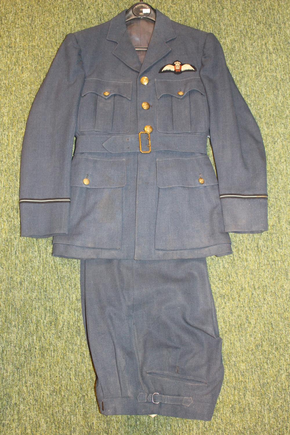 RAF Pilots Uniform with embroidered insignia and brass buttons - Image 2 of 2