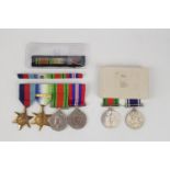 WW2 Medal 4 Medal group with Ribbons and 2 Medals for Sergt. James H Prince Medal of Exemplary