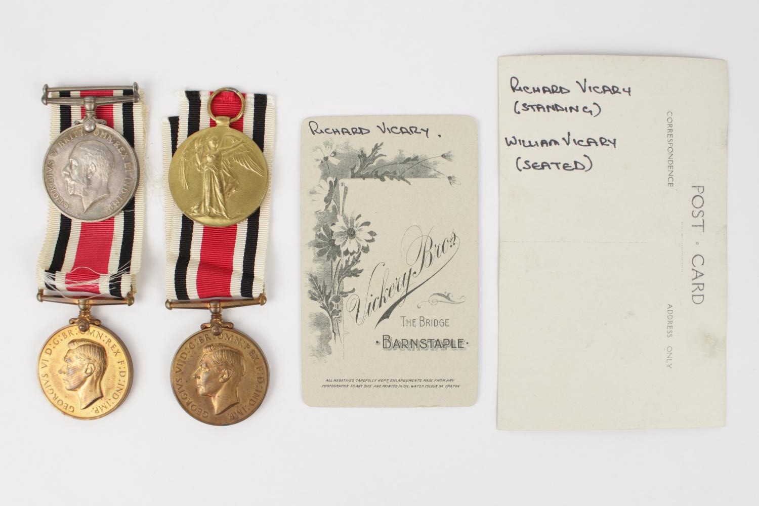 2 Medal Group for GS 62545 PTE R VICKERY R FUSILIERS & matching medal for Special Constabulary and a - Image 2 of 2