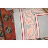 Large Blue Ground Rug with floral border 430cm x 282cm Approx