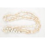 Long Irregular Pearl Necklace 120cm in Length