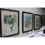Vincent Selby; Set of 4 Dickens Prints inc. Mr Pickwick, Pickwick Papers, Micawber, David