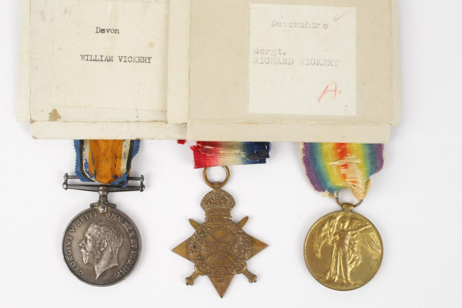 WW1 3 Medal group G 3463 W Ninnis SMN RNR with Ribbons Royal Naval Reserves