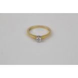 18ct Gold Ladies Diamond Claw set Single Stone Diamond Ring 0.25ct G/H Si Estimated. 3.5g total
