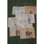 WW2 Daily Express newspapers, Hitler Dead etc (approx 56 issues)