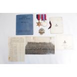 WWII Medal Group for Captain Walters of Bedford Regiment RA 132737 In Ranks 1939-40, Lieutenant