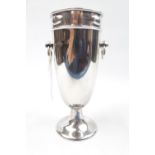 William Hutton & Son Silver Arts & Crafts Silver vase with hoop handles Birmingham 1906 173g total