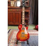 Cased (Replica)Gibson Style Les Paul Standard Sunburst Guitar