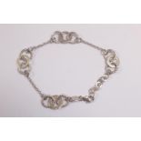 Boxed Links of London Aurora Silver Ladies fancy link bracelet with original box and receipt