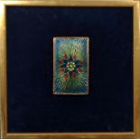 Good Quality Enamel on Copper entitled 'Cornflower' by E V Frater c.1970