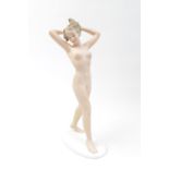 Wallendorfer Porzellan Nude with arms outstretched on oval base