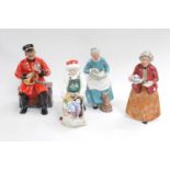 Collection of 4 Royal Doulton Figurines inc. Past Glory HN 2484, Santas Helper HN3301, The Favourite