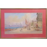 Edmund Parch Lewis (1835-1910) Watercolour 'Grand Canal Venice'. 45 x 24cm