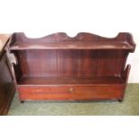19thC Hanging Gun cabinet with shaped top