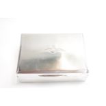 RAF Related; Mappin & Webb Silver Cigarette Box Birmingham 1940 with Cedar lining 350g total